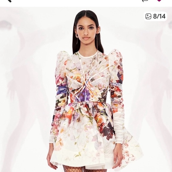 Zimmermann Multicolor Floral Long Sleeve Dress - Picture 2 of 13